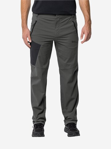 Regular Pantalon outdoor 'GLASTAL' JACK WOLFSKIN en gris