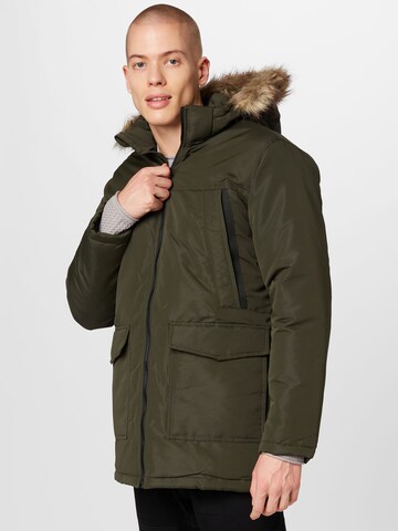 Parka d’hiver 'Craft' JACK & JONES en vert : devant