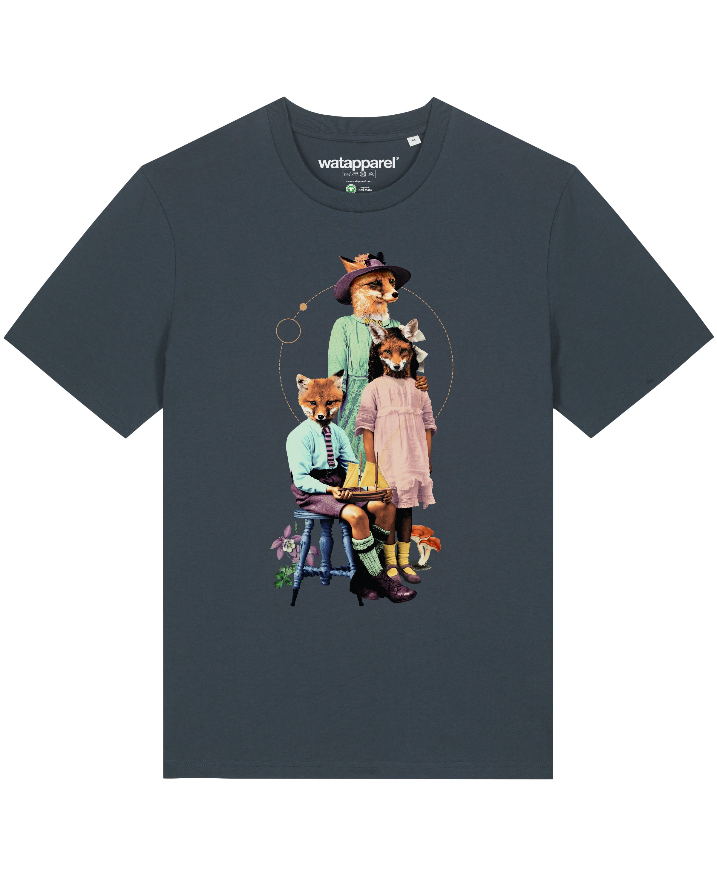 Watapparel T-Shirt ' Fancy Fox ' in Grau: Vorderseite