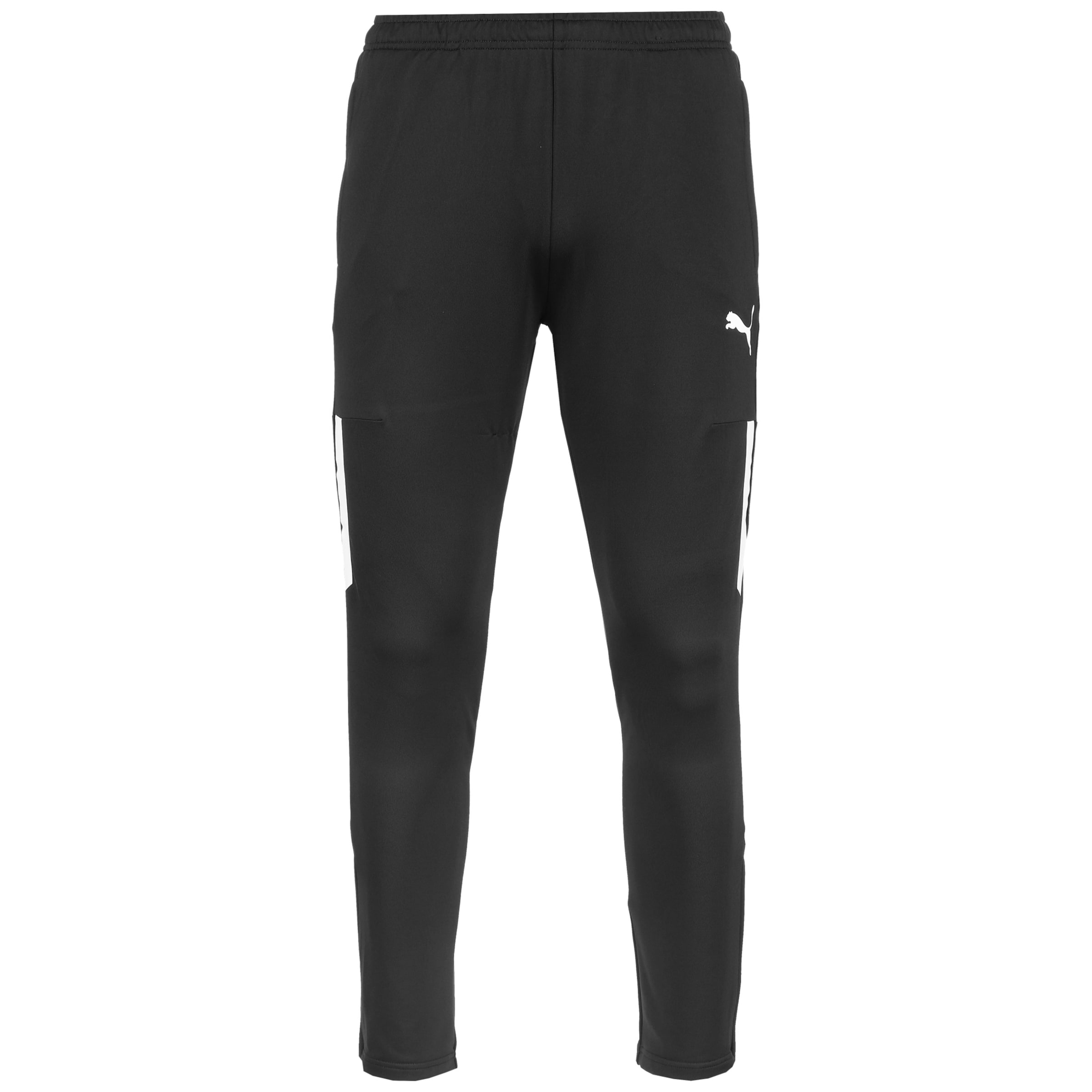 PUMA Slimfit Sporthose 'TeamLiga' in Schwarz: Vorderseite