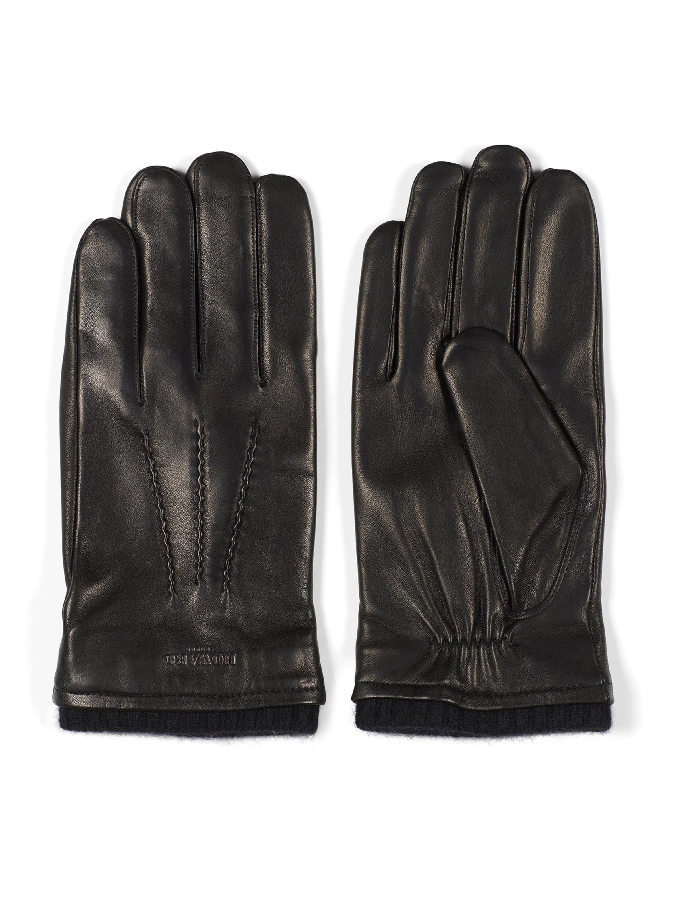 Howard London Fingerhandsker 'Leather Gloves Ted Black 10.5' i sort: forside
