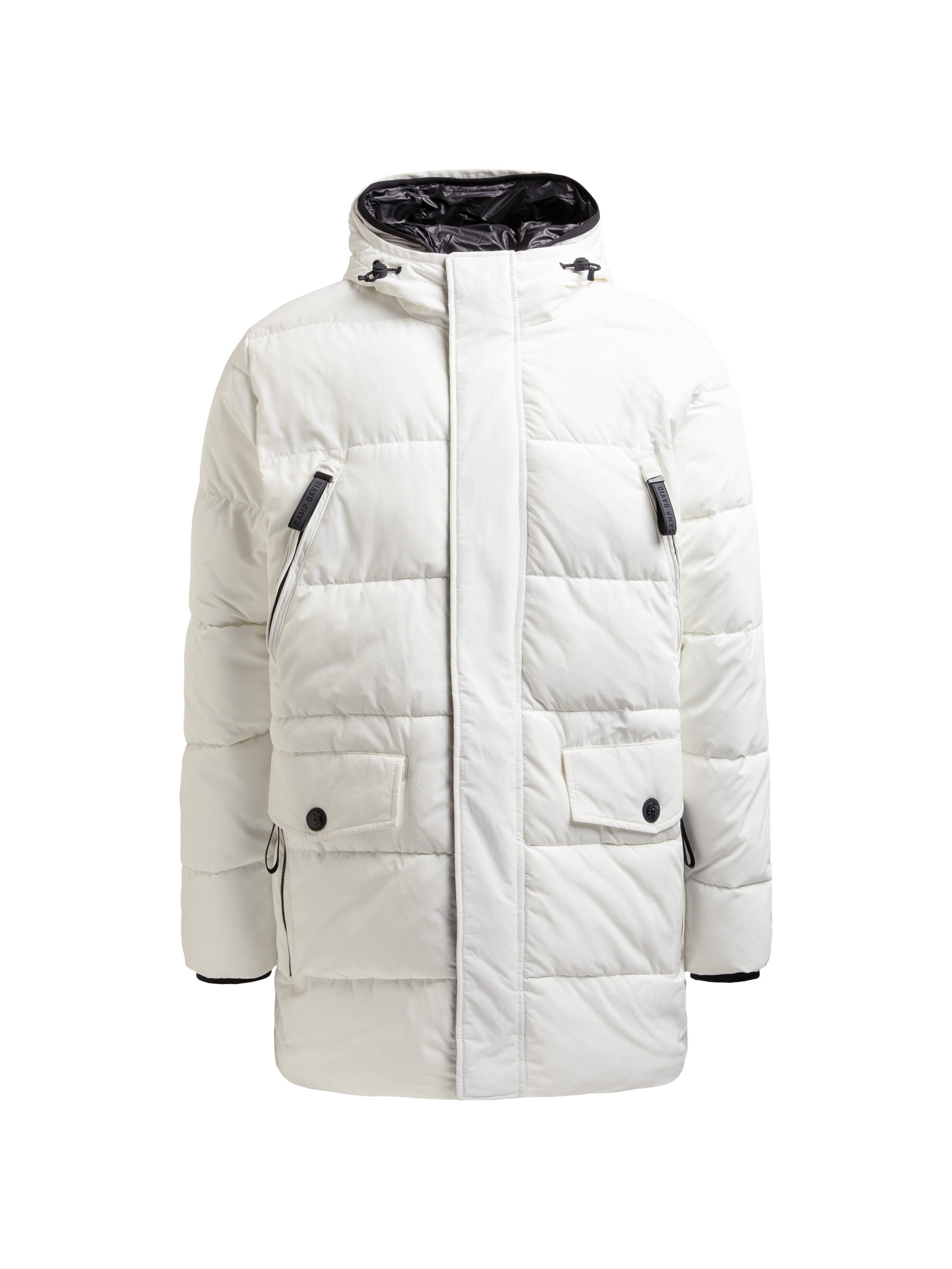 CAMP DAVID Puffer-Parka mit Back-Artwork in Beige: Vorderseite