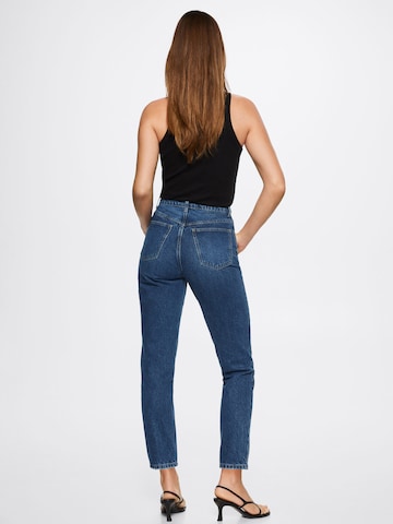 MANGO Tapered Jeans i blå