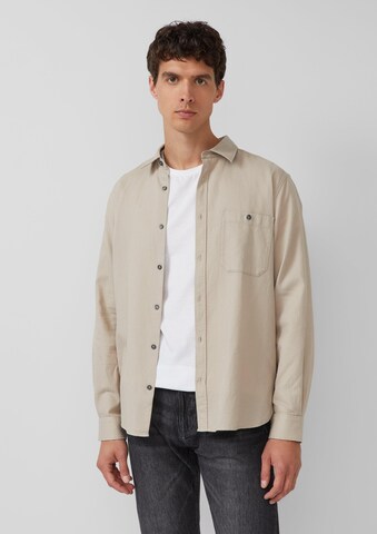Coupe regular Chemise s.Oliver en beige : devant