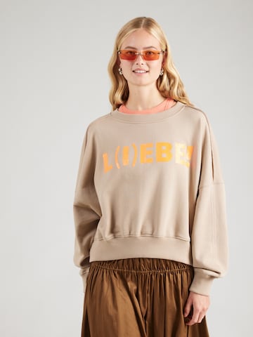 miss goodlife Sweatshirt 'L(I)EBE' in Beige: front