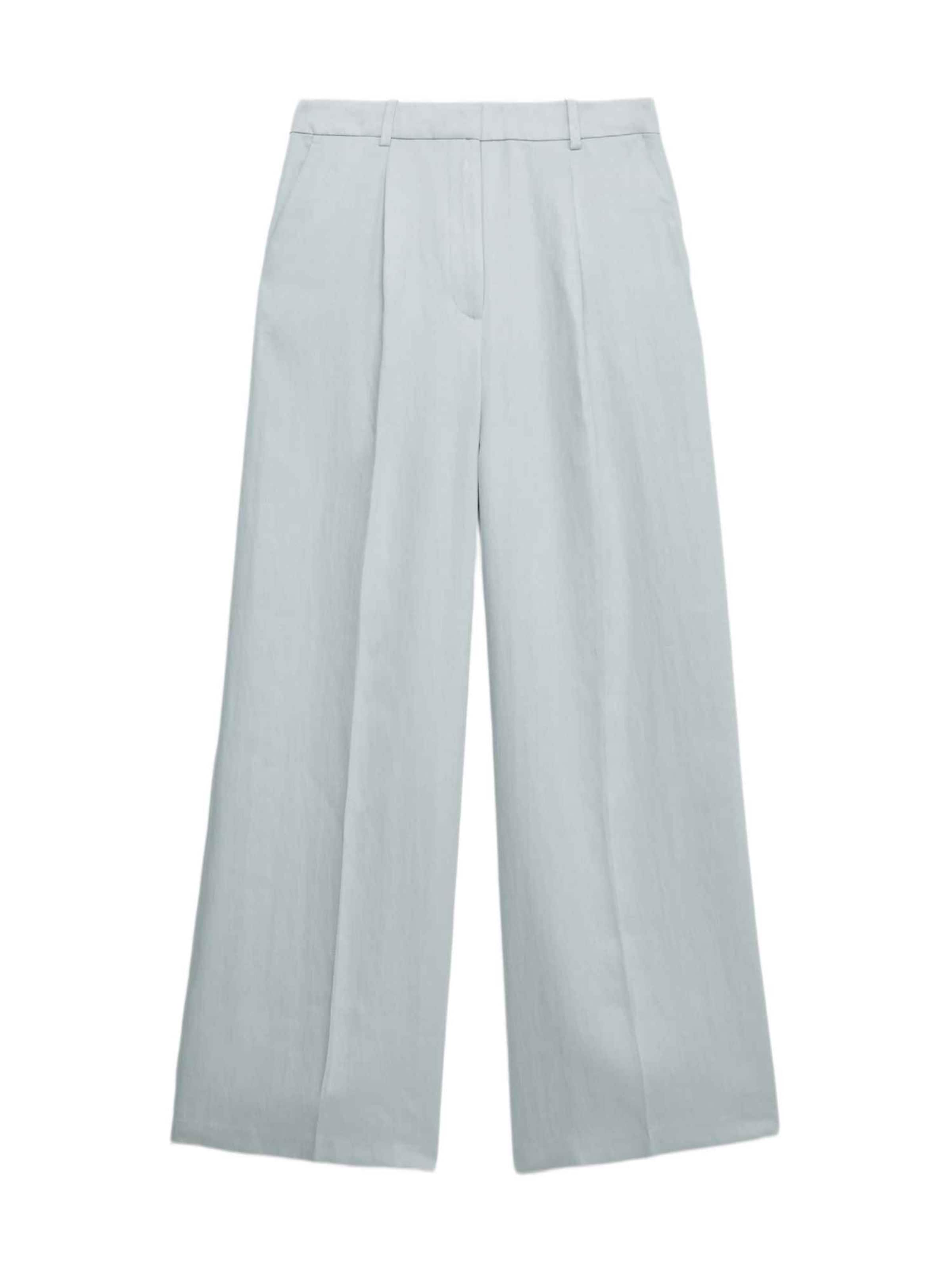 regular Pantaloni con pieghe di Marks & Spencer in blu: frontale