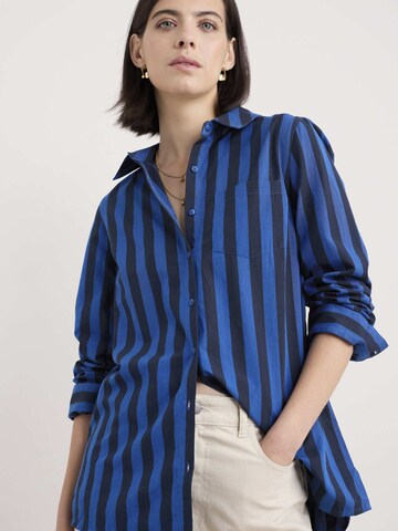 Camicia da donna di Seasalt Cornwall in blu: frontale