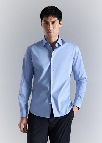 MANGO MAN Regular fit Button Up Shirt 'Palmar' in Blue: front