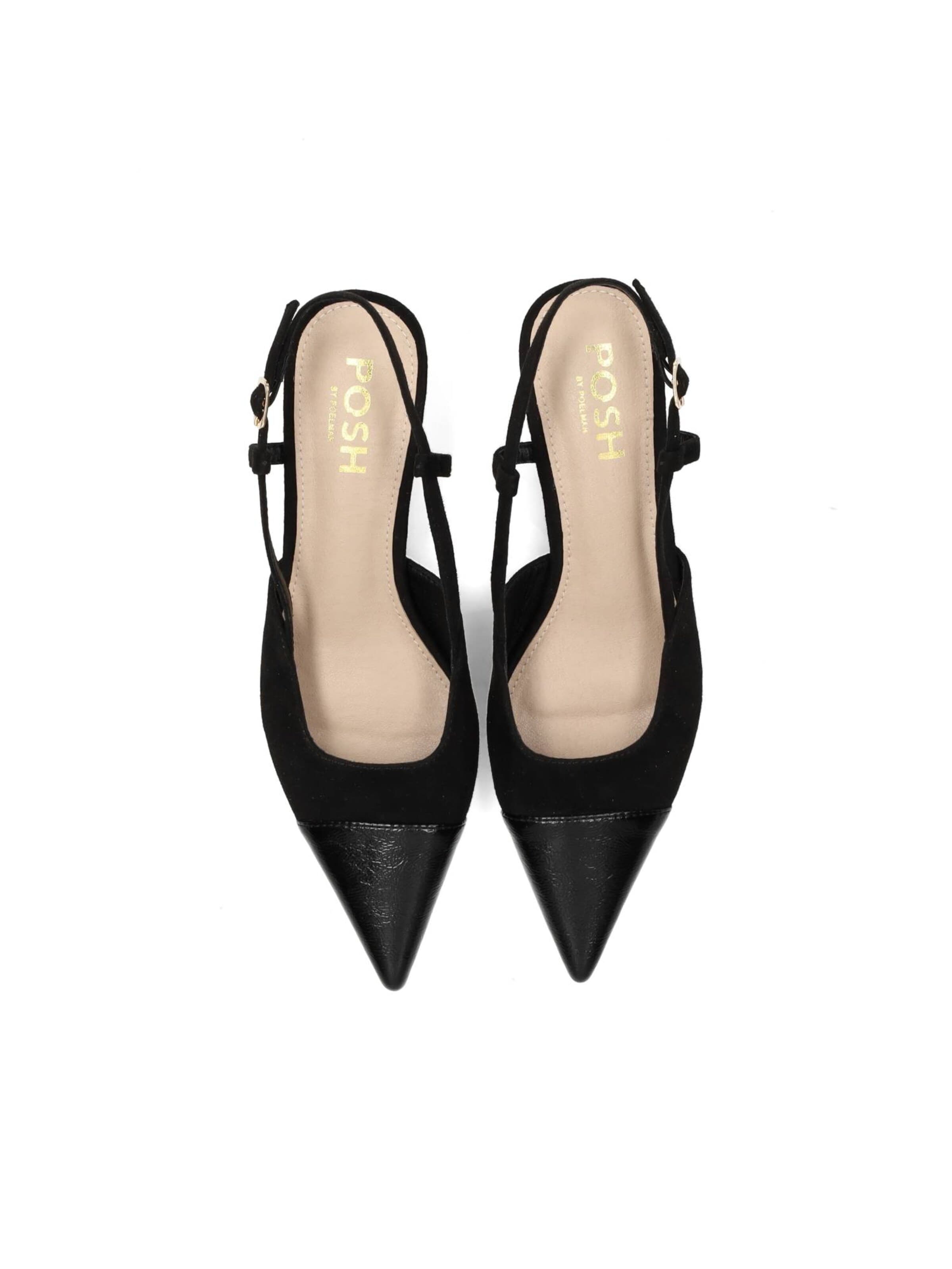 Escarpins à bride arrière 'Chloe' POSH by Poelman en noir
