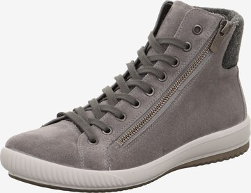 Legero Lace-Up Ankle Boots in Grey: front