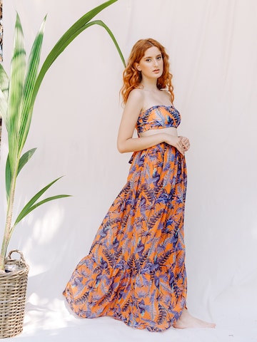 Hobo Sapiens Rok 'Nurul maxi skirt' in Oranje