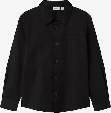 NAME IT Button Up Shirt in Black: front