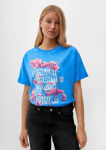 T-shirt QS en bleu : devant