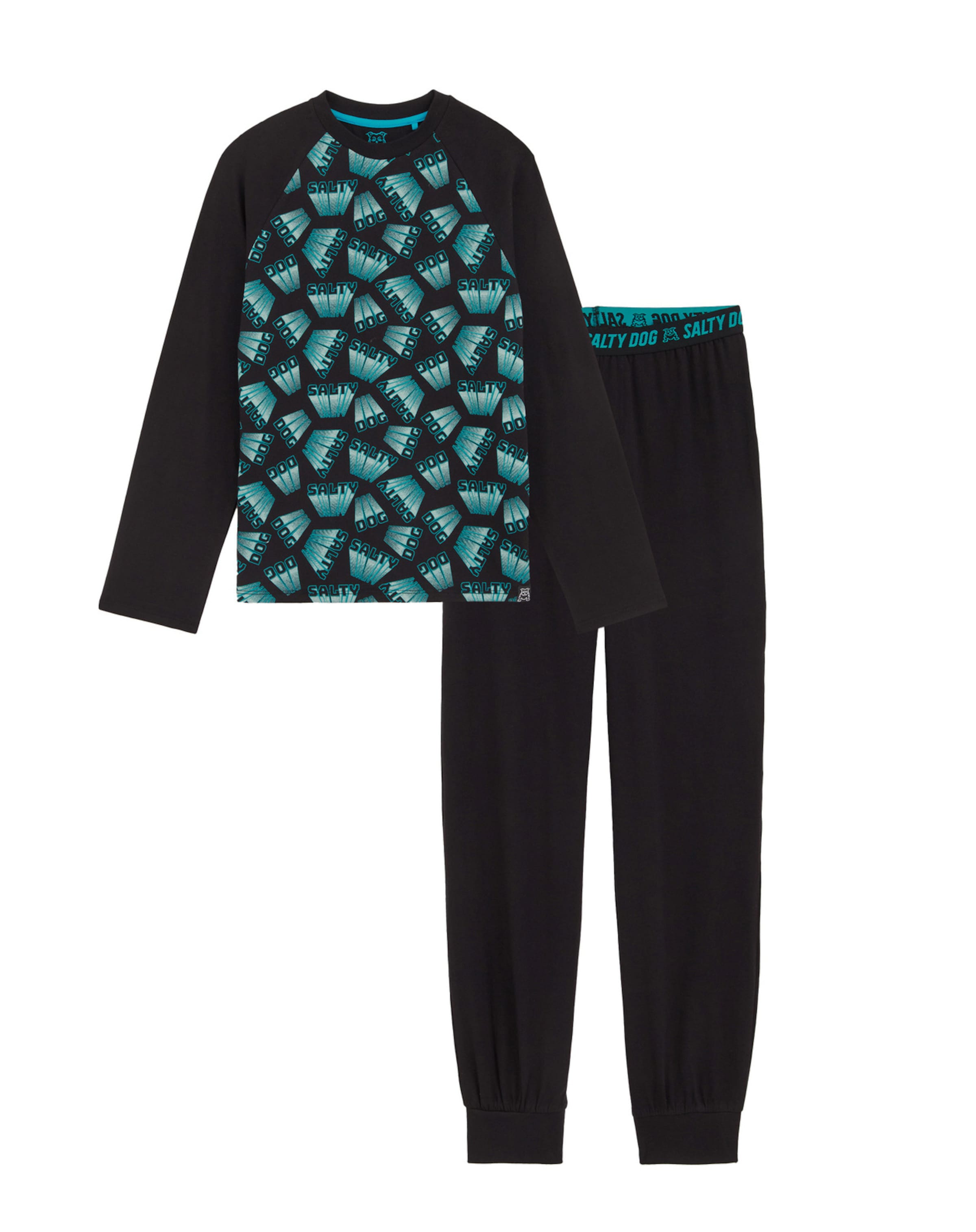 WE Fashion Pyžamo - Čierna: predná strana