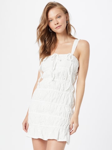 Missguided Letní šaty – bílá: přední strana