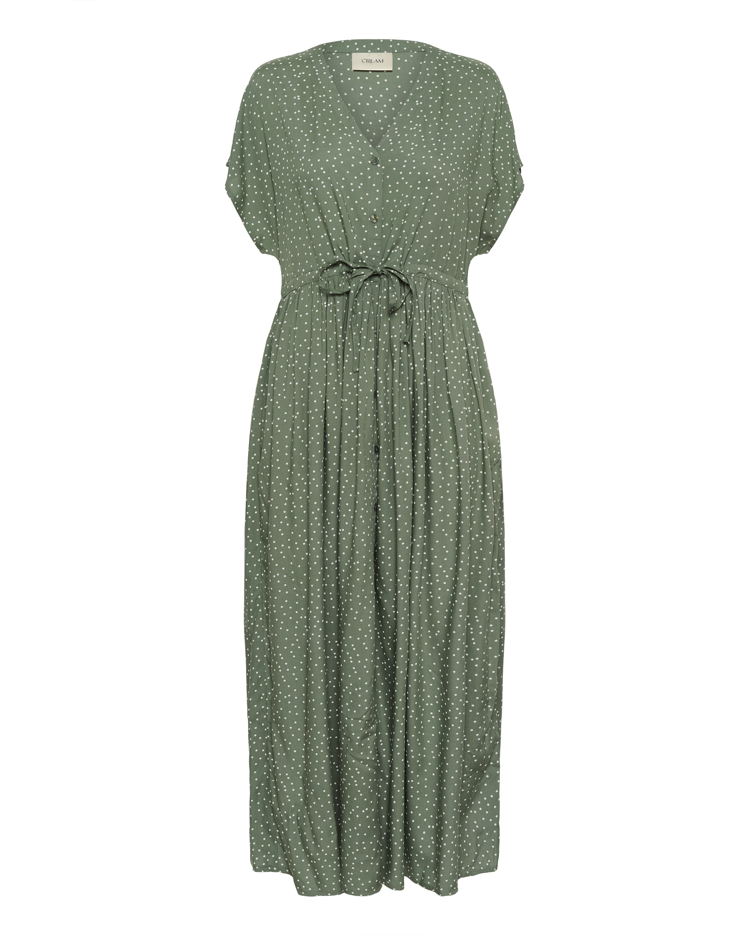 Cream Blusekjole 'Tiah' i grøn: forside