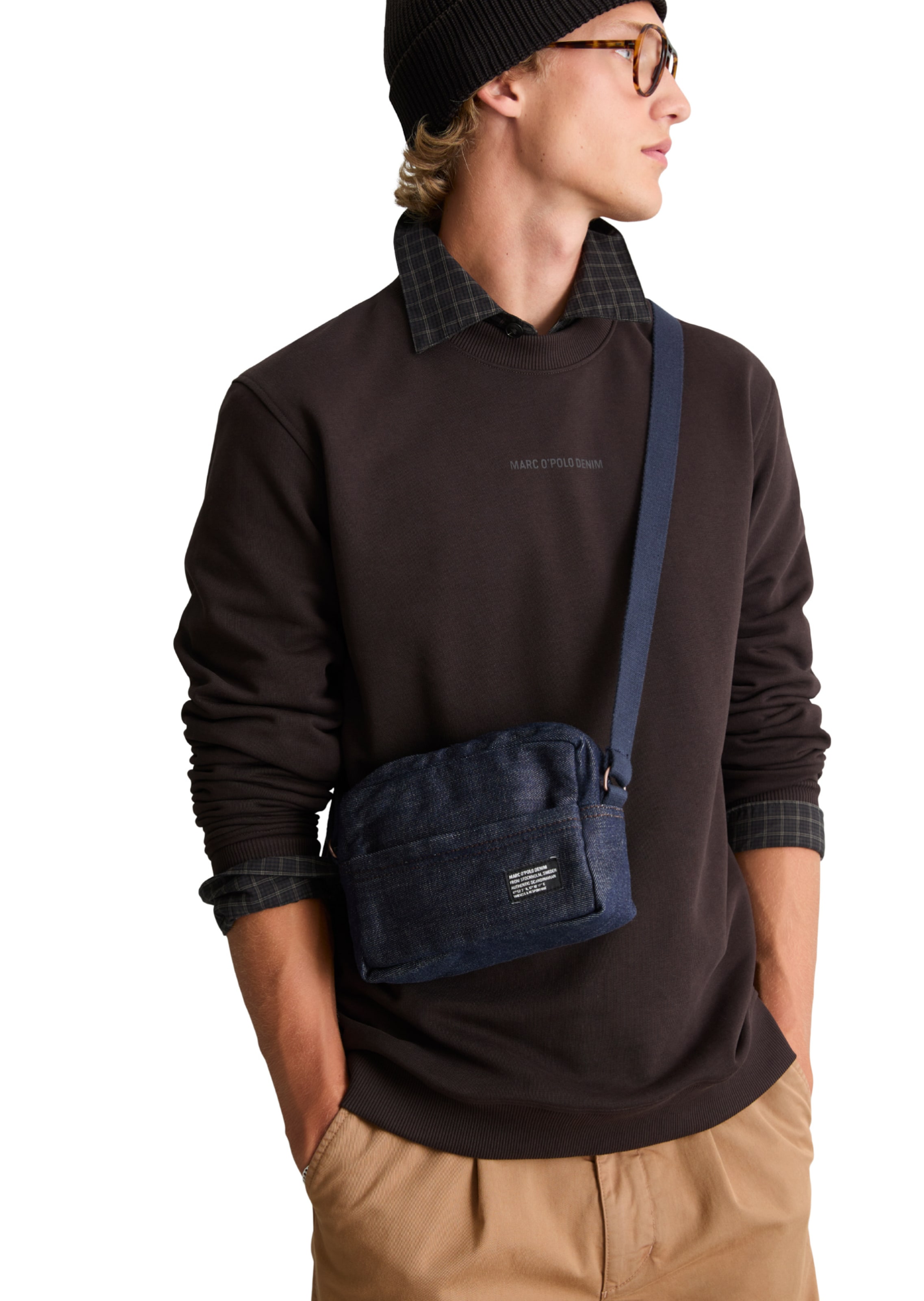Sac à bandoulière Marc O'Polo DENIM en bleu : devant