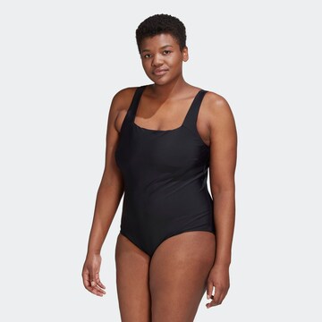 ADIDAS SPORTSWEAR Bandeau Active Swimsuit 'Iconisea' in Black: front