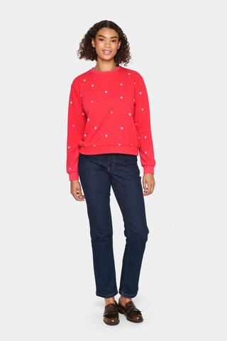 SAINT TROPEZ Sweatshirt 'Dagna' in Red