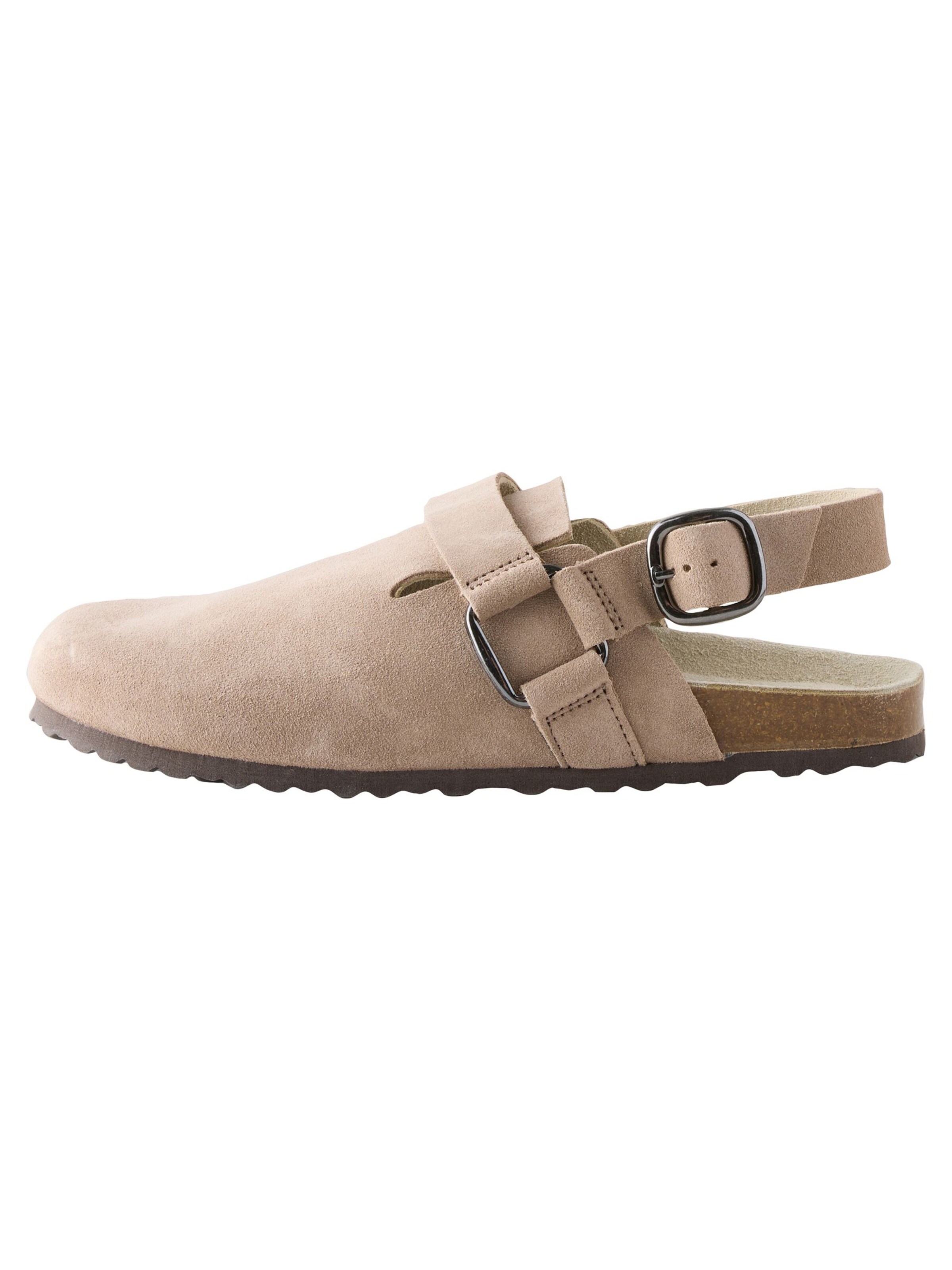 Next Clogs in Beige: front