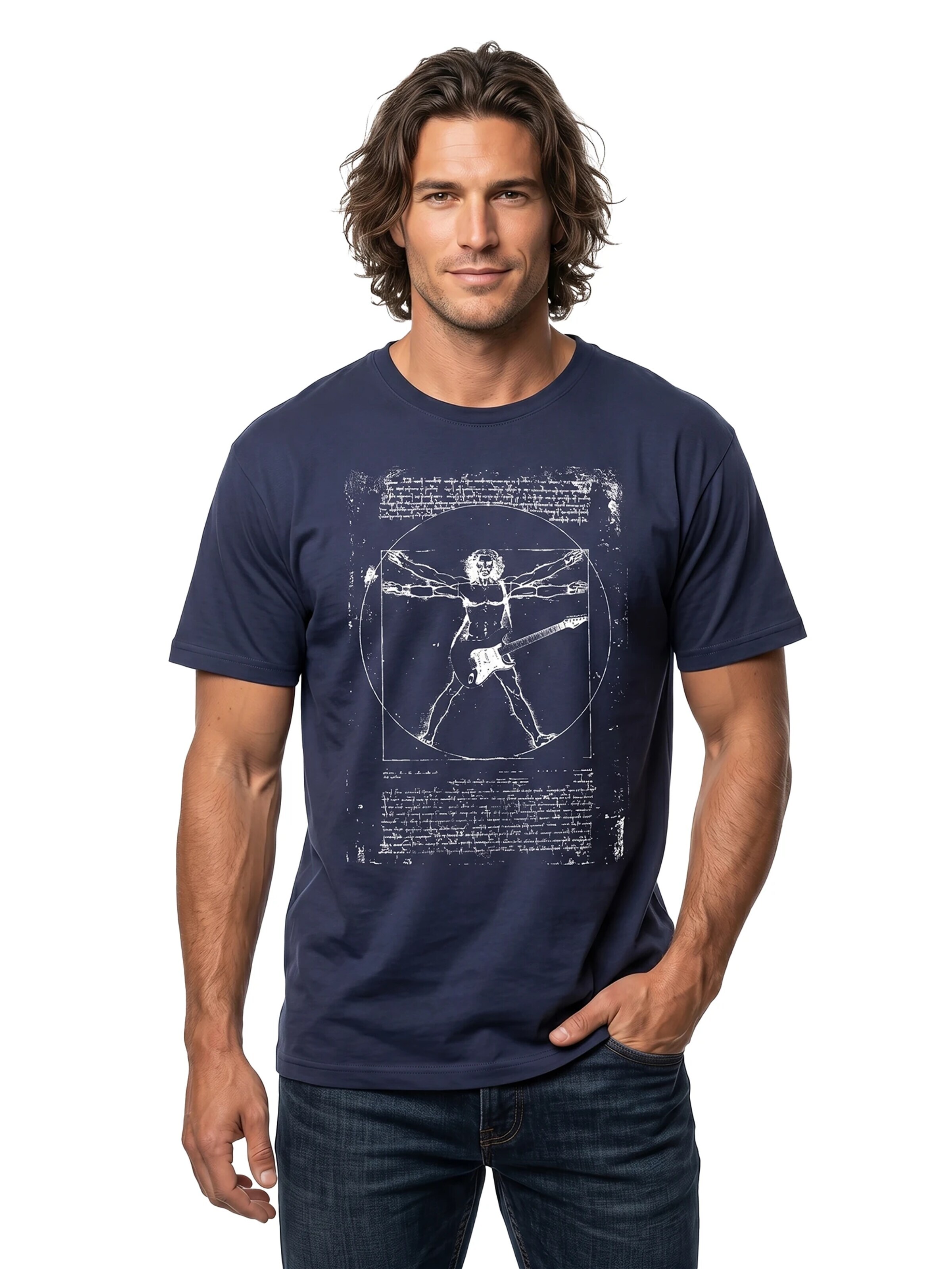 MAKAYA Shirt 'Da Vinci Rock' in Blue