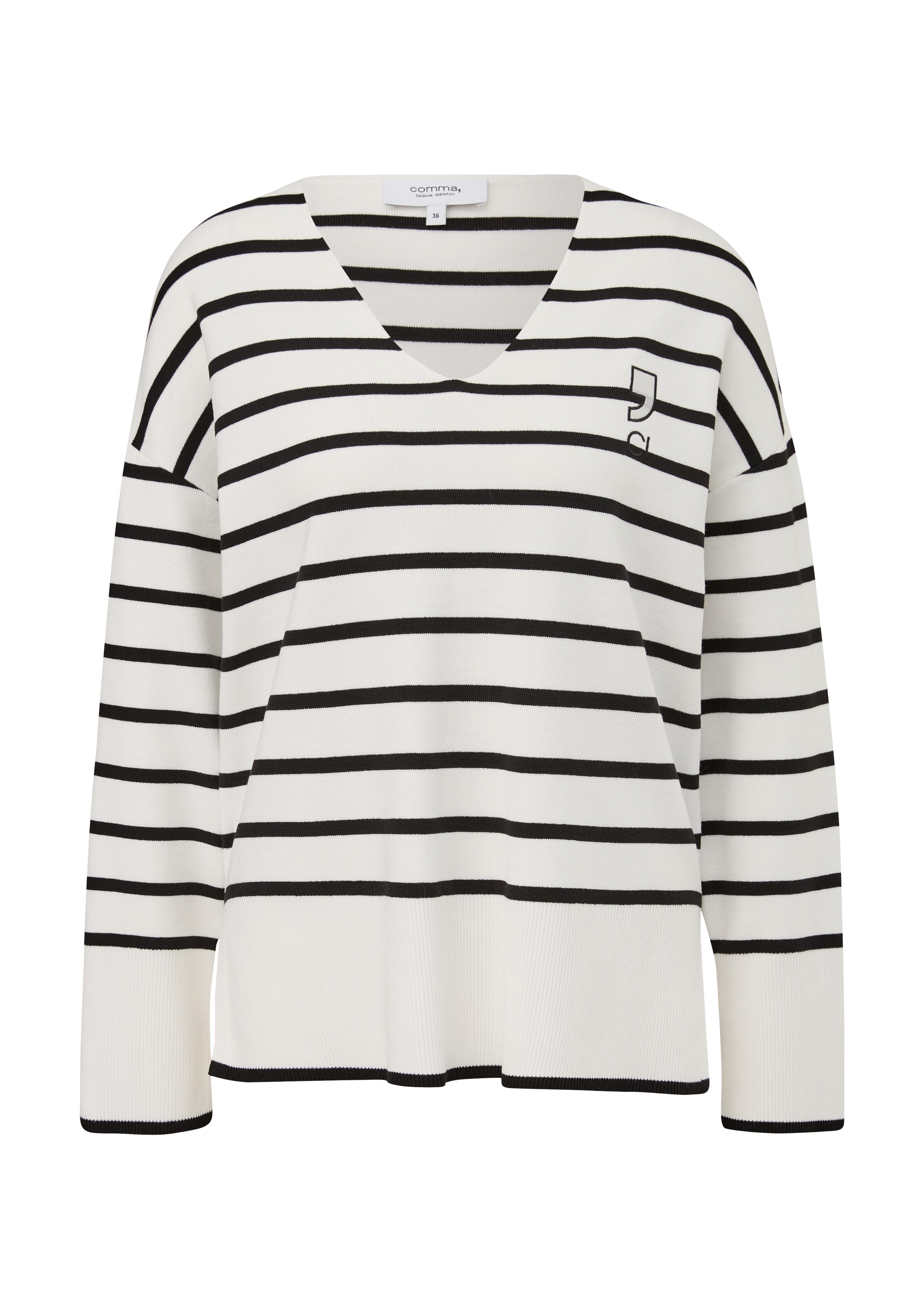 comma casual identity Pullover in Weiß: Vorderseite