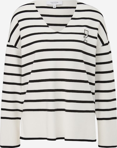 comma casual identity Pull-over en noir / blanc, Vue avec produit