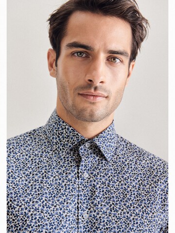 SEIDENSTICKER Slim fit Button Up Shirt in Blue