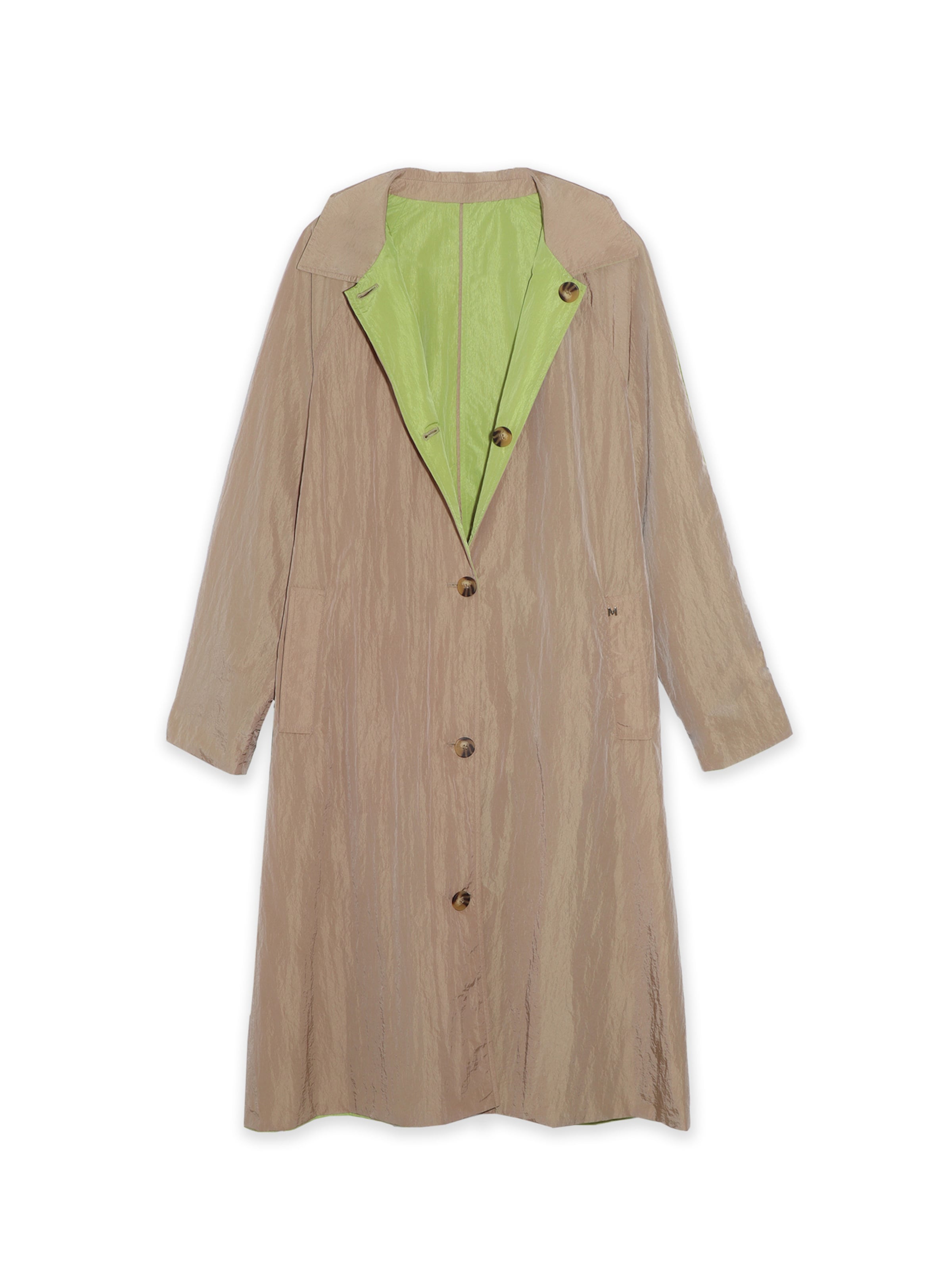 Palton de primăvară-toamnă de la Lola Casademunt pe verde: față