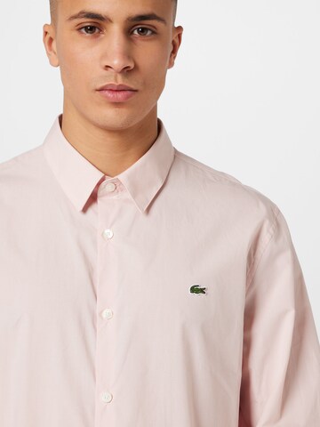 LACOSTE Regular fit Button Up Shirt in Pink
