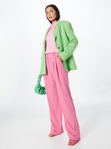 IMPERIAL Loose fit Pleated Pants in Pink