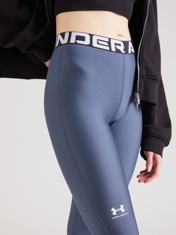 UNDER ARMOUR Skinny Spodnie sportowe 'Authentics' w kolorze szary