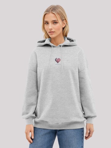 Sweat-shirt 'Pixel Herz' F4NT4STIC en gris : devant