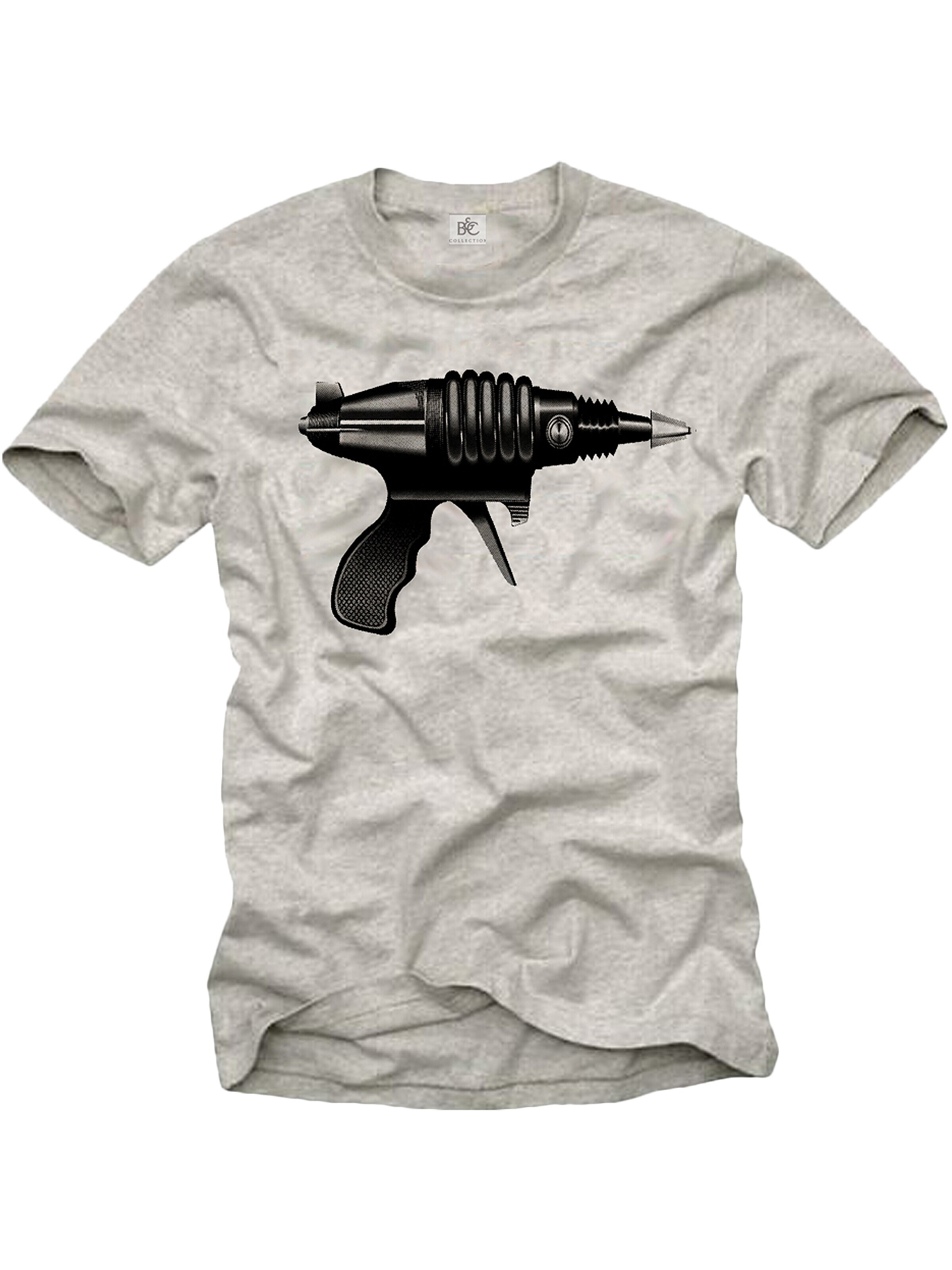 MAKAYA Shirt 'Laser Gun' in Grey: front