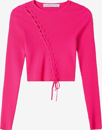 Bershka Shirt in Roze: voorkant