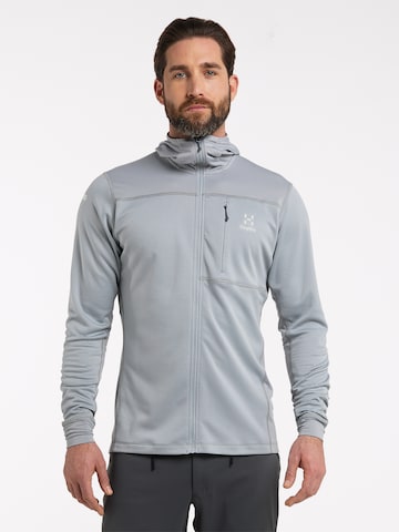 Haglöfs Athletic Zip-Up Hoodie 'L.I.M' in Grey: front