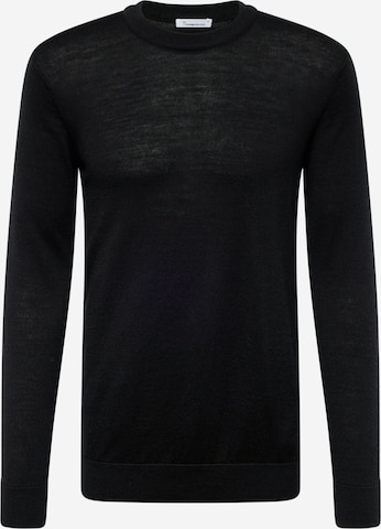 KnowledgeCotton Apparel Sweater in Black: front