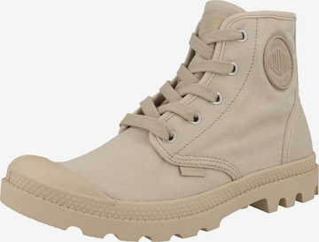 Palladium Schnürstiefelette 'Pampa' in Beige: Vorderseite
