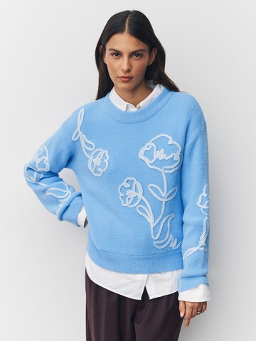 Next Pulóver - kék: elől