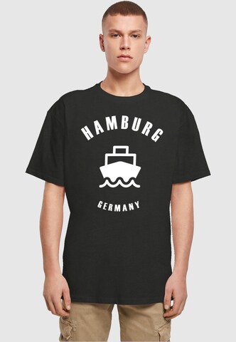 Merchcode Shirt 'Hamburg X' in Zwart: voorkant