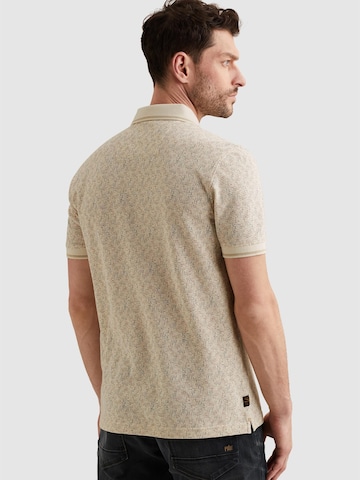 Maglietta 'Polo shirt with allover print and ribbed collar' di PME Legend in beige