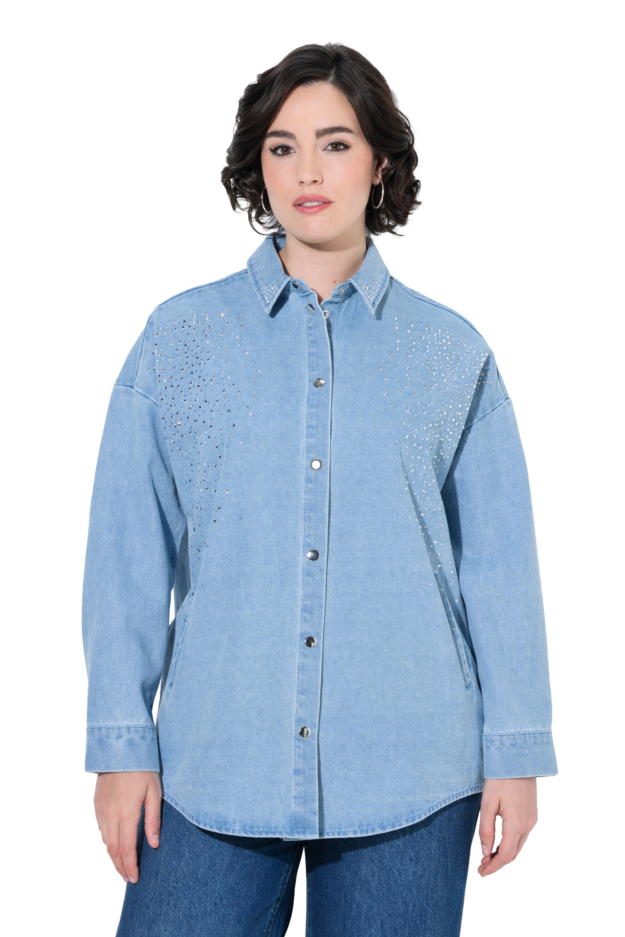 Ulla Popken Blouse in Blue: front