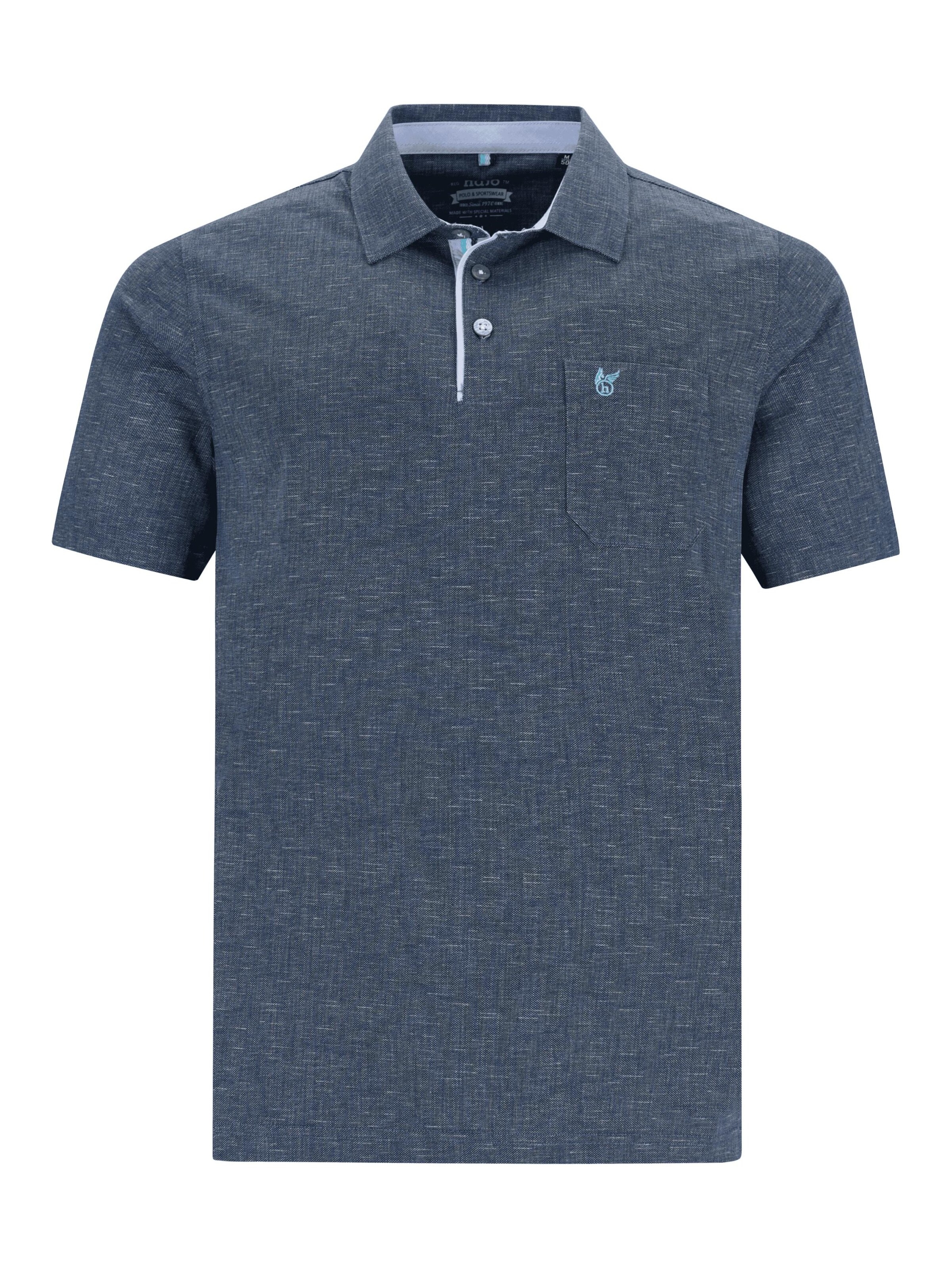 HAJO Shirt 'Poloshirt allover bedruckt in stay fresh Qualität'‌‌‌‌‌‌ in Blau: Vorderseite