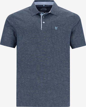 HAJO Shirt 'Poloshirt allover bedruckt in stay fresh Qualität' in Blau: Vorderseite