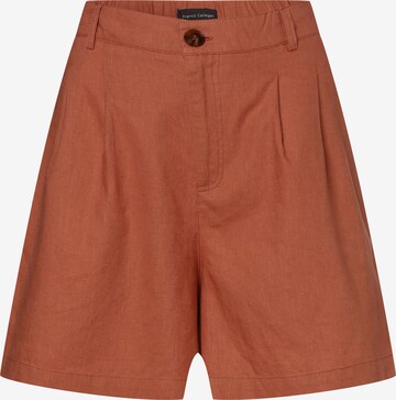 Franco Callegari Pleat-Front Pants in Brown: front