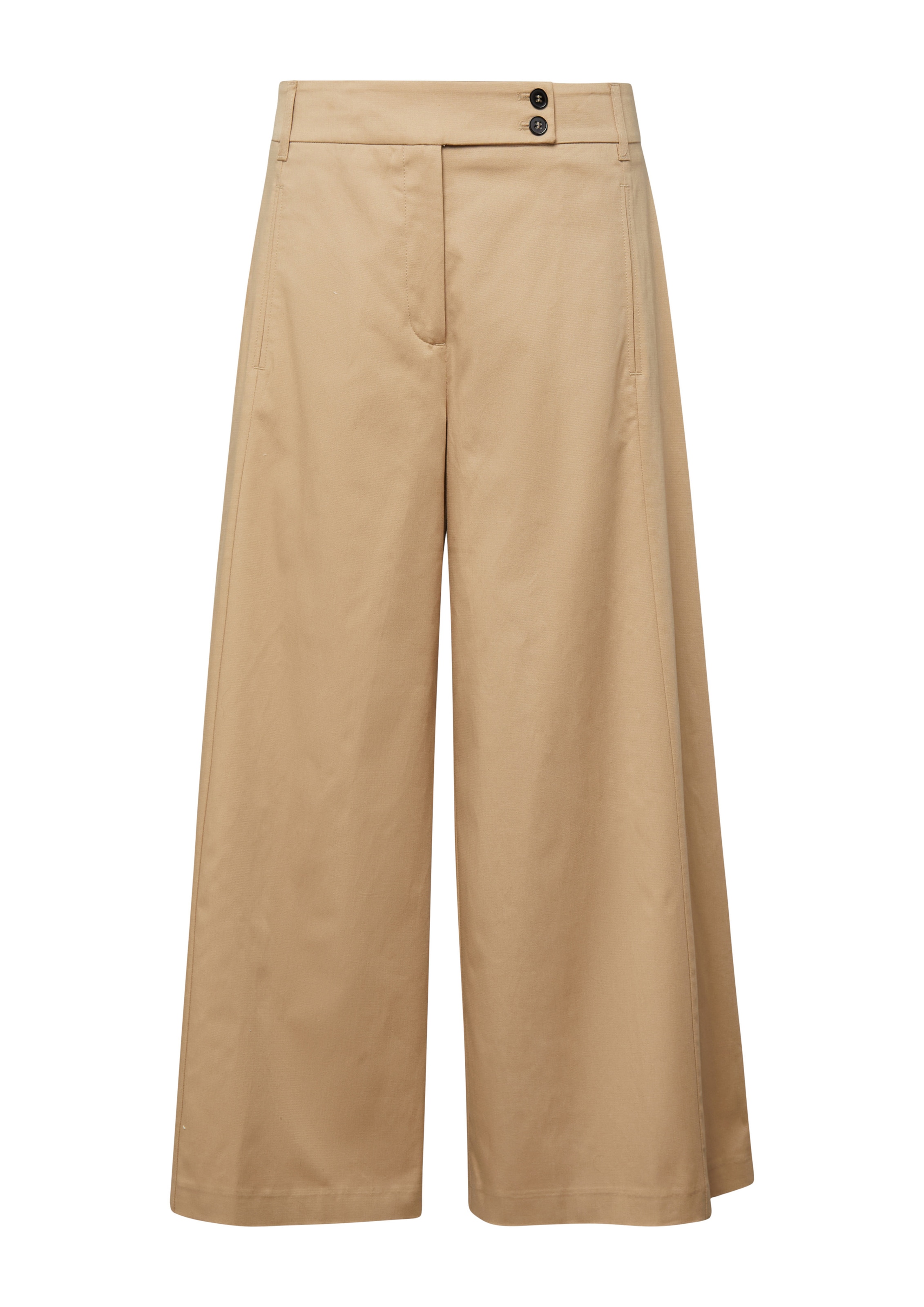 s.OliverWide Leg/ Široke nogavice Hlače - smeđa boja: prednji dio