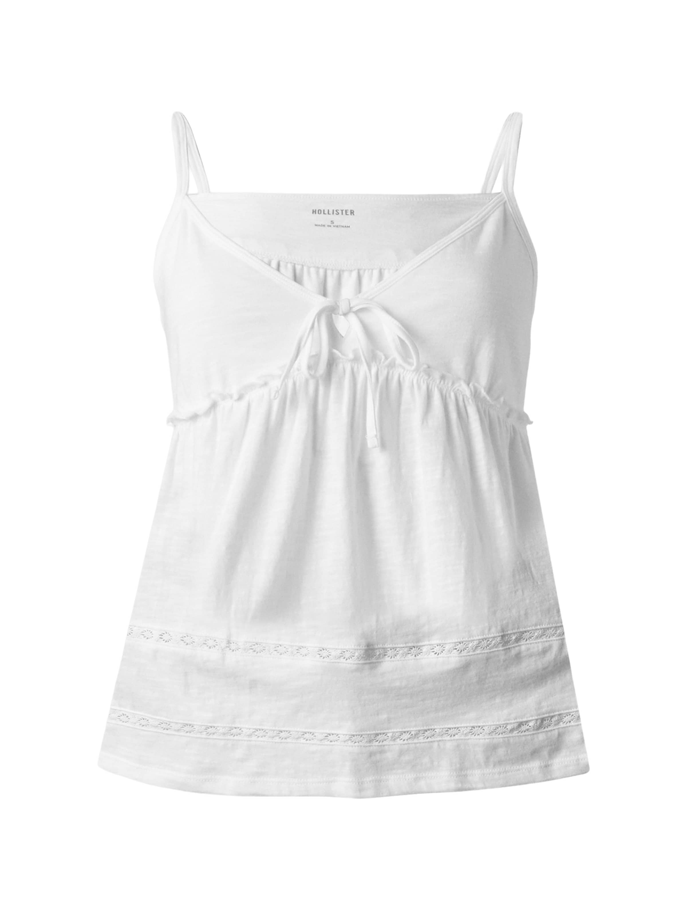 HOLLISTER Top – bílá: přední strana