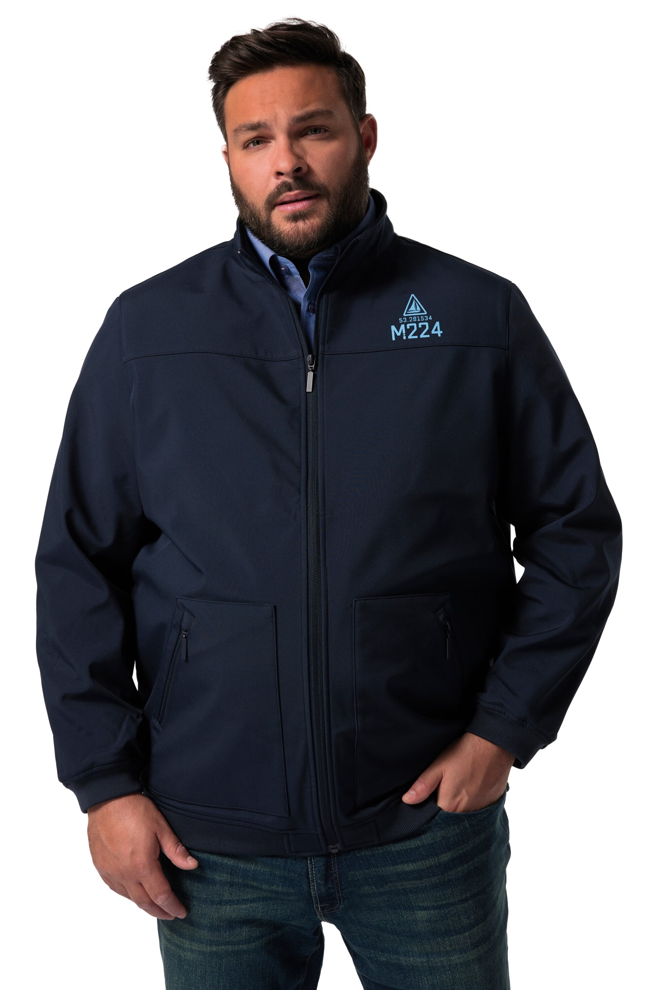 Men Plus Sports jacket in Blue: front
