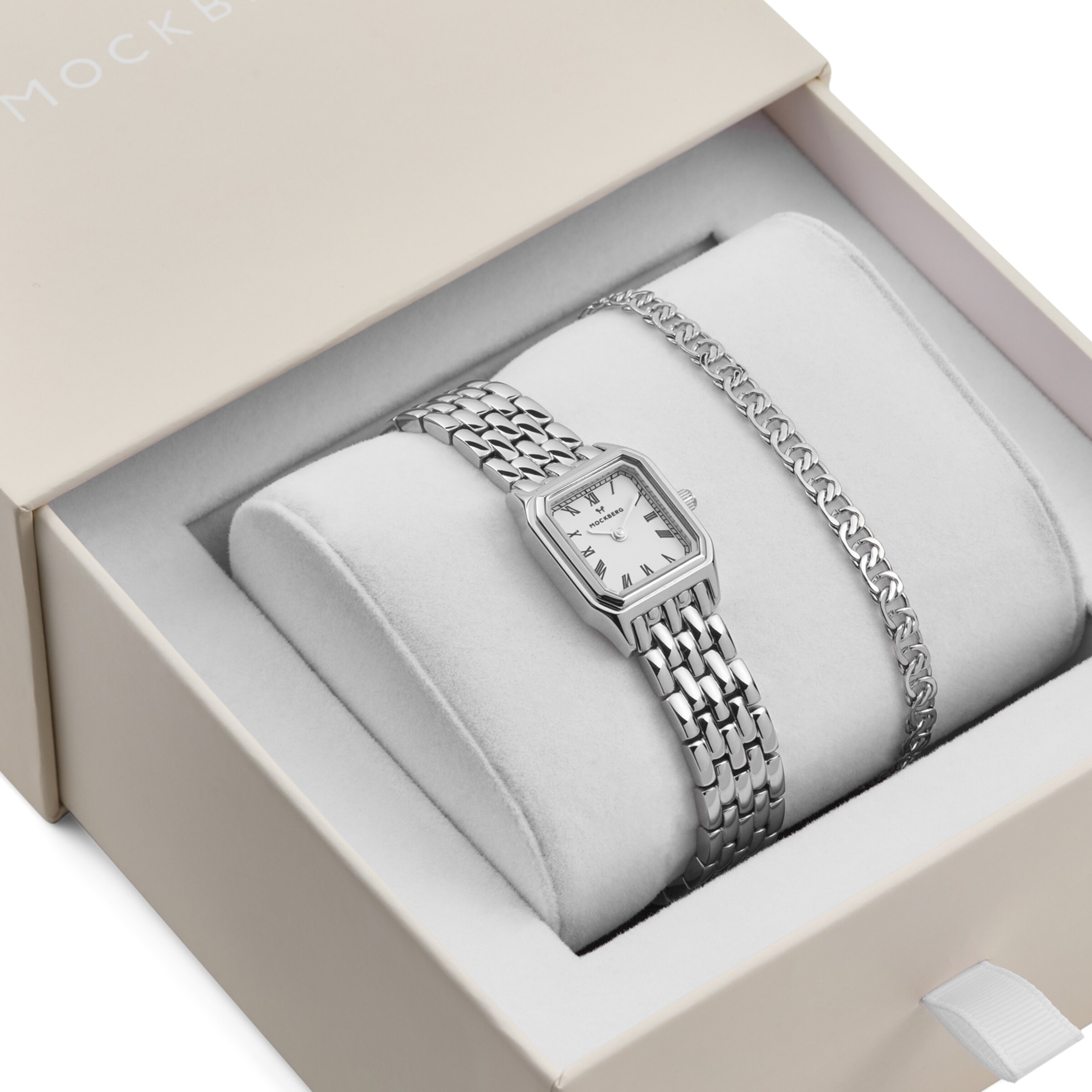 Mockberg Uhr in Silber