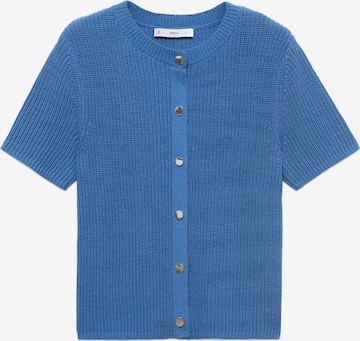 Geacă tricotată 'TOTI' de la MANGO pe albastru: față